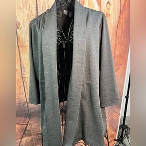 Modern Soul Open front Jacket. Has nice swing to it. Dark Grey. Size 1x